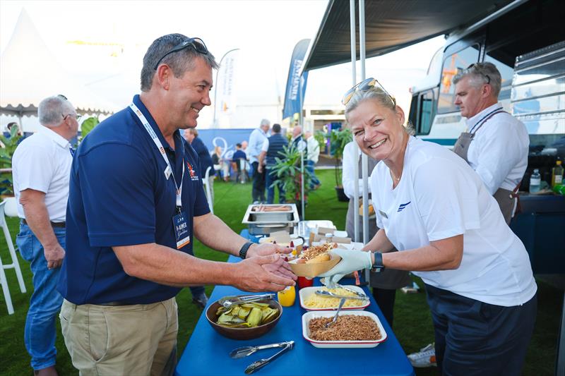 Michaela serving up hot dogs at the Sanctuary Cove International Boat Show - photo © Salty Dingo