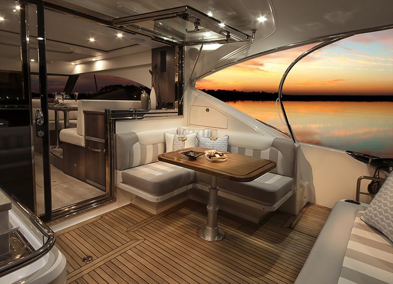 Alfresco lifestyle is epitomised in the open cockpit of the Riviera 4800 Sport Yacht. - photo © Riviera Australia