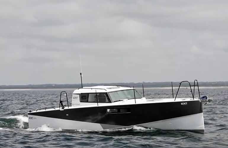 The Loxo32, a supremely fuel-efficient cruising boat, very 