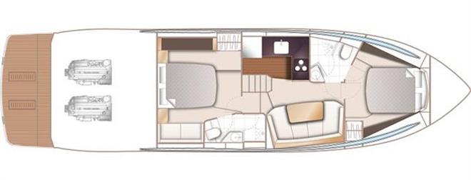 V50 Open – lower deck photo copyright Princess Yachts taken at  and featuring the Power boat class