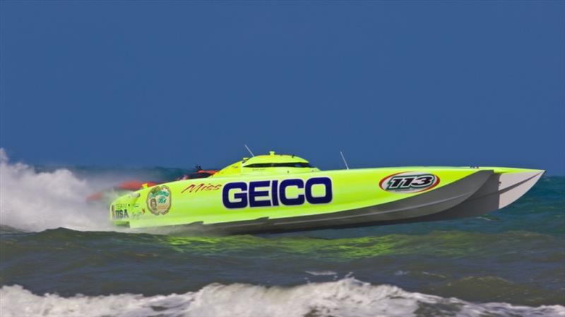 Offshore racing champion Miss Geico will be on display at this year's Providence Boat Show photo copyright Miss Geico taken at  and featuring the Power boat class
