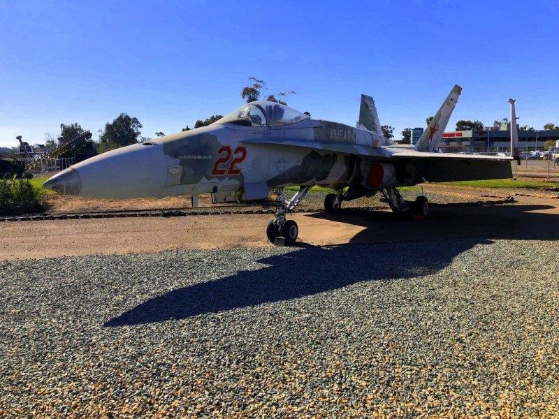 F-18 Hornet on display at Miramar - photo © Pendana Blog, <a target=
