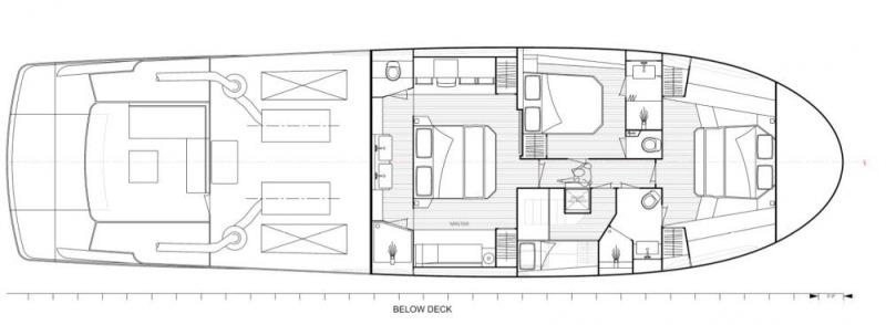 Below Deck - photo © Clipper Motor Yachts