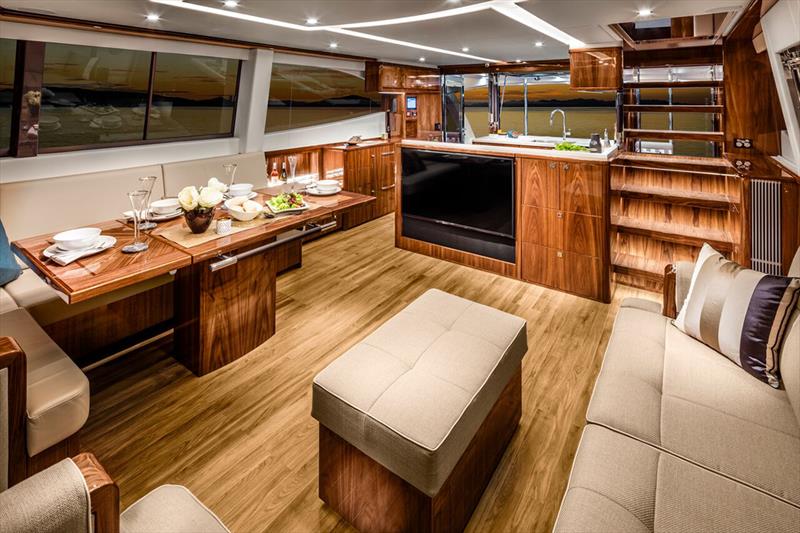 A most relaxing space in the saloon of the Riviera 68 Sports Motor Yacht photo copyright Riviera Australia taken at  and featuring the Power boat class