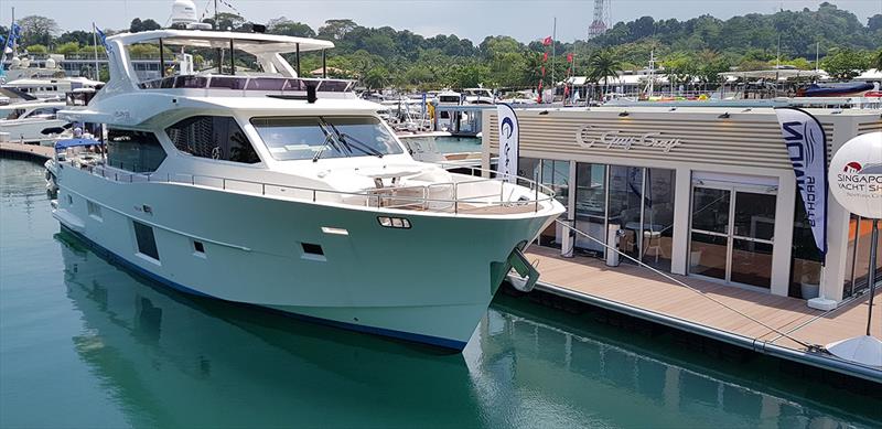 Gulf Craft participates in Singapore Yacht Show 2018 photo copyright Glenda taken at  and featuring the Power boat class