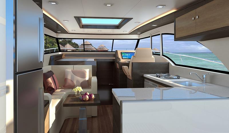 Hudson Bay 390 interior photo copyright Facheris Design taken at  and featuring the Power boat class