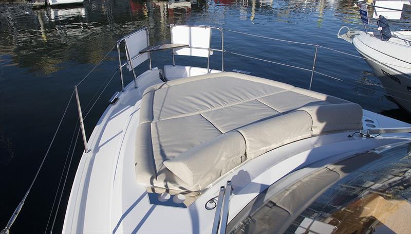 Expansive foredeck subbed is yet another area for your guests to feel at home photo copyright John Curnow taken at  and featuring the Power boat class