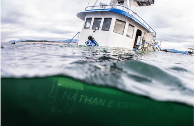 Sinking of the 95-foot-long tug Nathan E. Stewart near Bella Bella, B.C. in October, 2016 photo copyright Peter A. Janssen taken at  and featuring the Power boat class