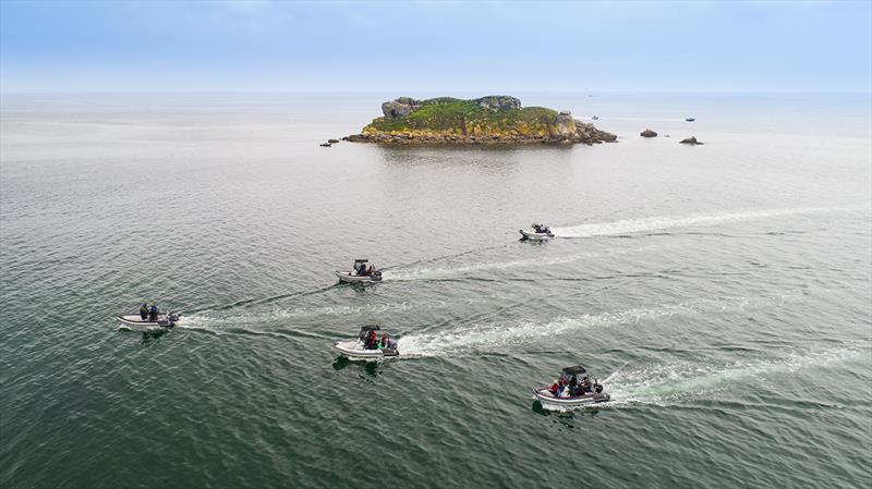 The fleet of Open 5.5 RIBs at the Crouesty Demo Days photo copyright Zodiac Hocus Focu taken at  and featuring the Power boat class