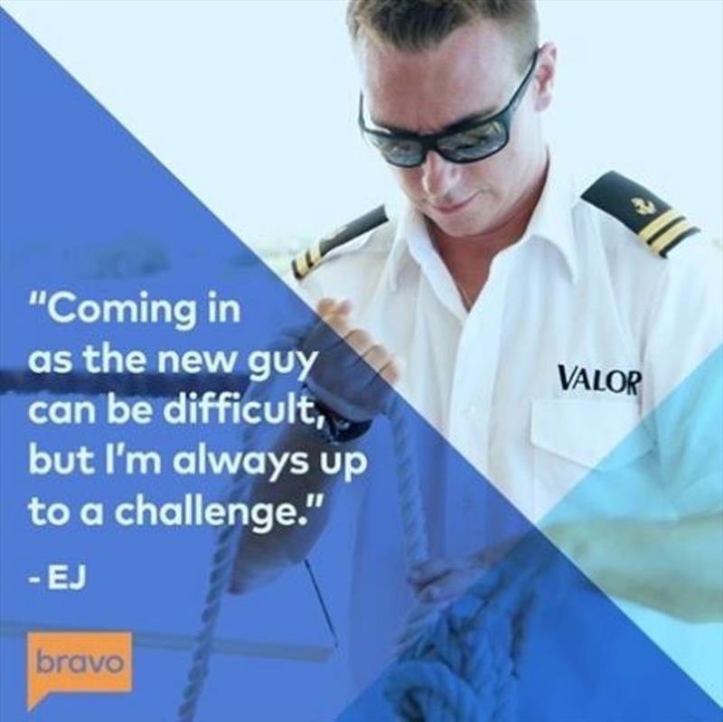EJ a real celebrity now after his stint on Bravo's, Below Decks photo copyright Pendana Blog, www.pendanablog.com taken at  and featuring the Power boat class
