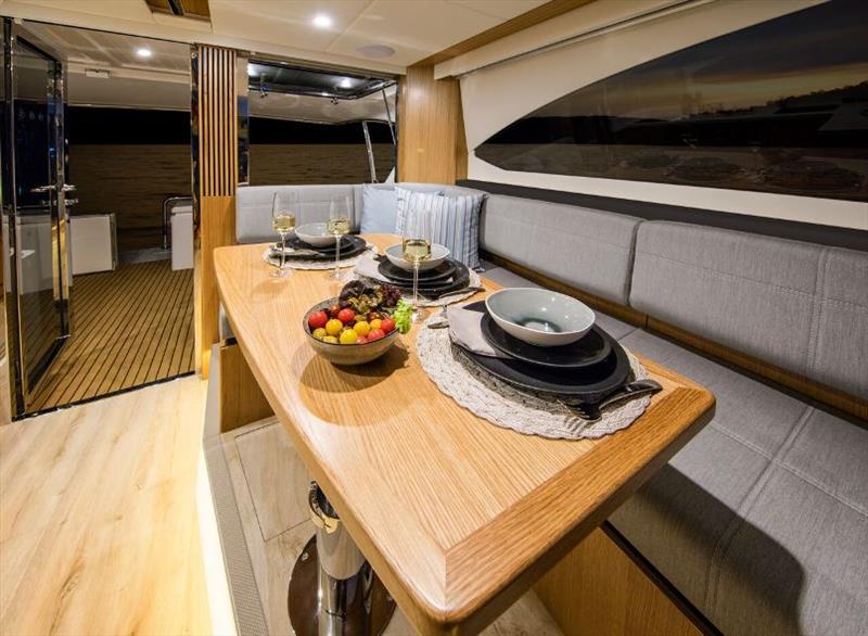 Riviera 395 SUV Dinette photo copyright Riviera Australia taken at  and featuring the Power boat class
