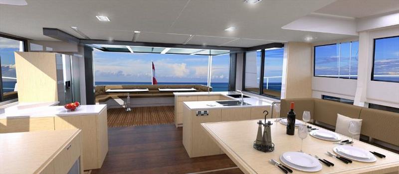 Silent 55 - Salon render photo copyright Silent Yachts taken at  and featuring the Power boat class