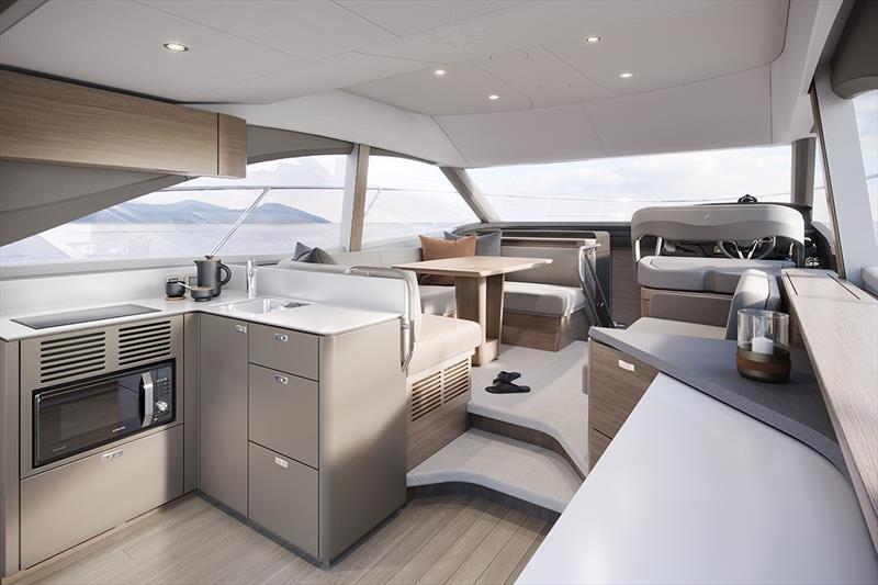 Princess Yachts F45 Flybridge - Interior saloon photo copyright Princess Yachts taken at  and featuring the Power boat class