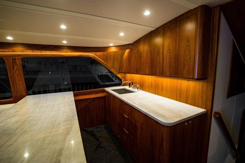 Sneak peeks of the galley on GameChanger photo copyright Bayliss Boatworks taken at  and featuring the Power boat class