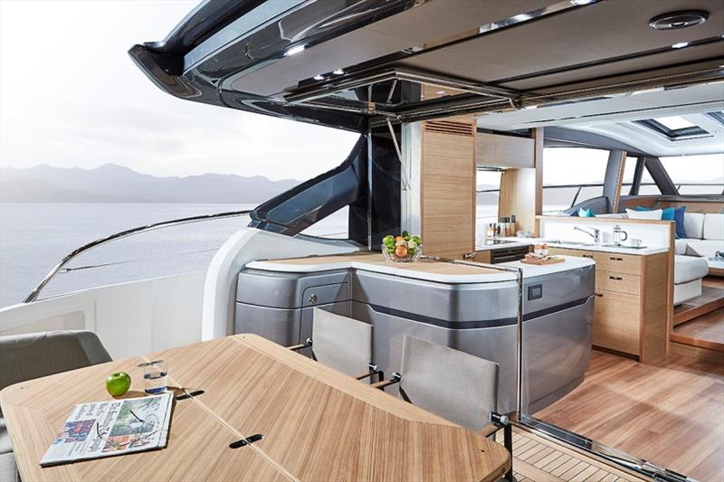Princess V65 Galley photo copyright Princess Yachts taken at  and featuring the Power boat class
