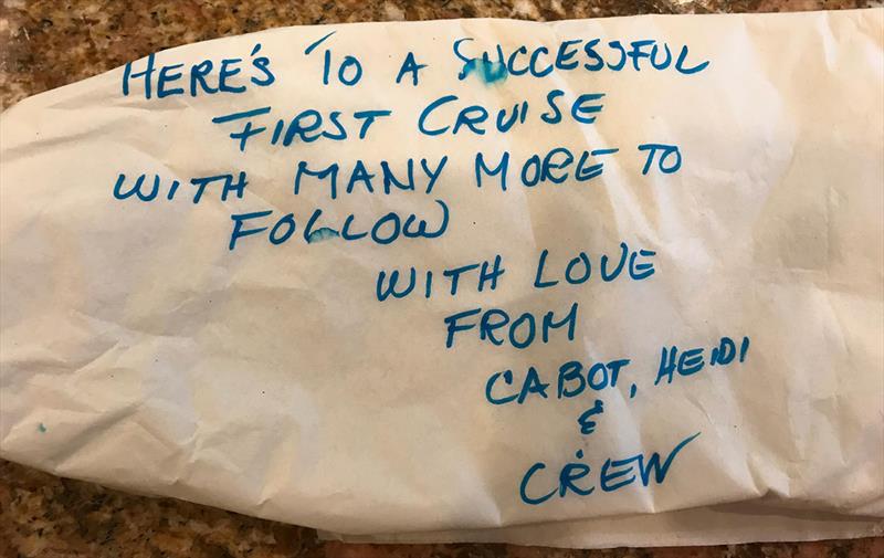 Note from Heidi and Cabot to parents photo copyright Lyman-Morse Boatbuilding taken at  and featuring the Power boat class