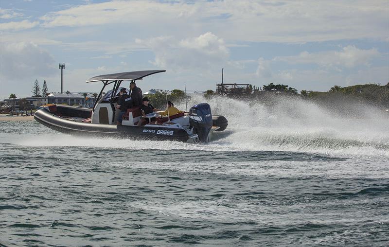 Terrific turn in, and the torque of the Nizpro 450s just keeps you going, with no drop in revs photo copyright John Curnow taken at  and featuring the Power boat class