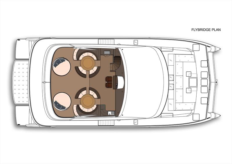 Flybridge Plan - New AmaSea 84 catamaran photo copyright AmaSea Yachts taken at  and featuring the Power boat class