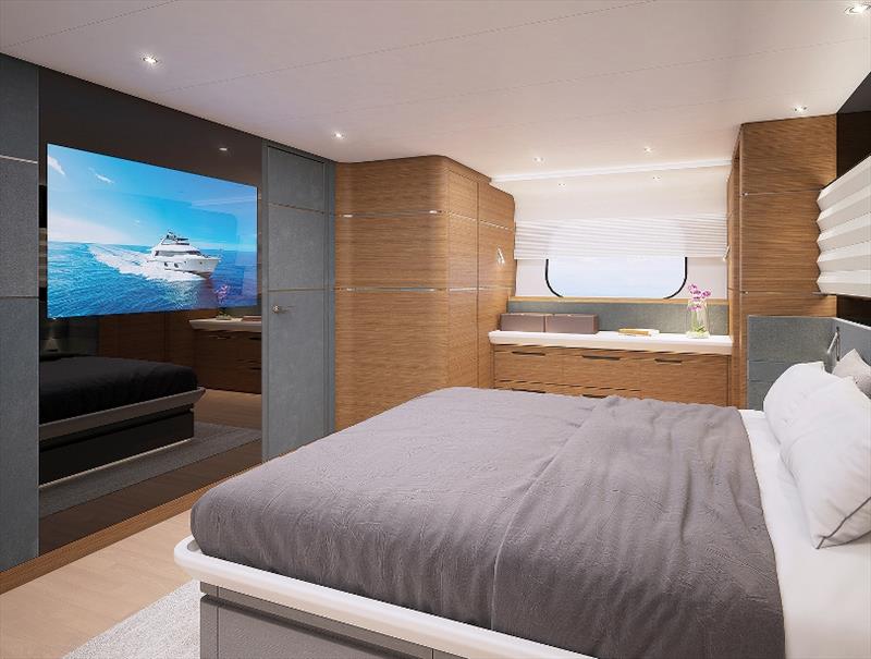 CLB88 Interior Master Stateroom photo copyright CL Yachts taken at  and featuring the Power boat class