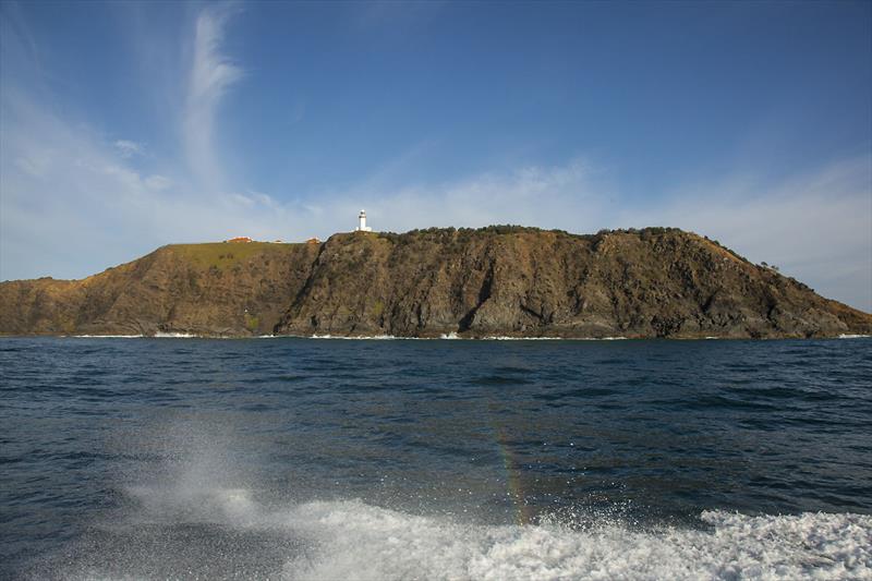 Directly abeam of Cape Byron, the most Easterly point on the Australian mainland - Riviera trip Gold Coast to Sydney photo copyright John Curnow taken at  and featuring the Power boat class