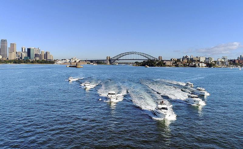 A phalanx of Bavaria sports yachts on the harbour - photo © Ensign Yacht Group