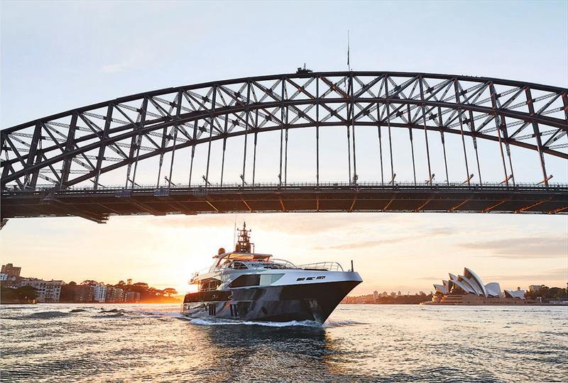 MY Ghost 2 cruising under the iconic Sydney Harbour Bridge photo copyright Superyacht Australia taken at  and featuring the Power boat class