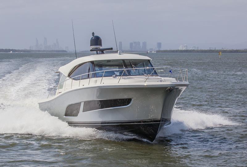 Premiering at the 2020 Miami International Boat Show is Riviera's new 505 SUV and we drove it on the Gold Coast before she was placed on the ship photo copyright John Curnow taken at  and featuring the Power boat class