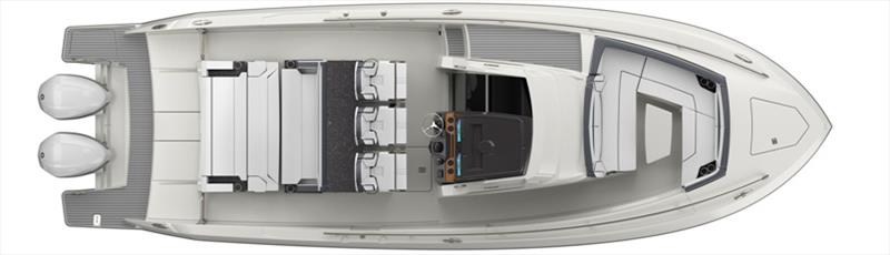 Tiara Sport 34 LS - Exterior plan view without hardtop seat down photo copyright Tiara Sport taken at  and featuring the Power boat class