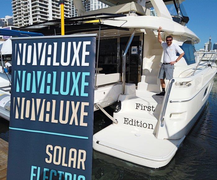 Nova Luxe Yachts at Miami Yacht Show photo copyright Marc Hawxhurst taken at  and featuring the Power boat class