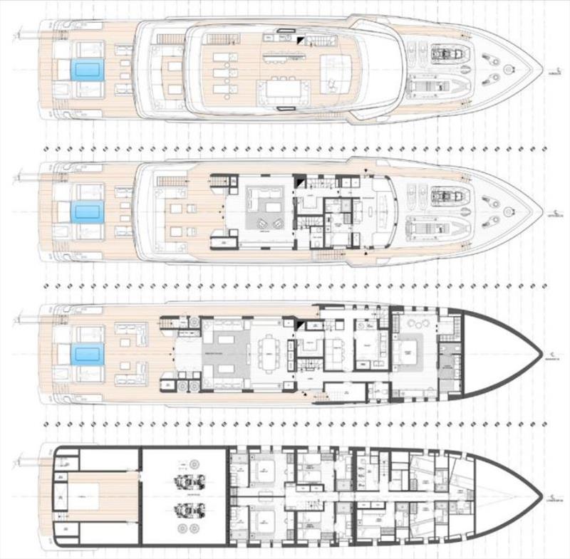 CDM EXP 42 layout photo copyright Cantiere delle Marche taken at  and featuring the Power boat class