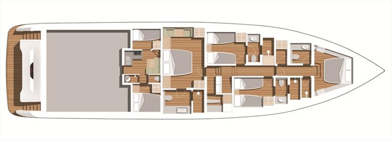 Sirena 88 layout photo copyright Sirena Yachts taken at  and featuring the Power boat class