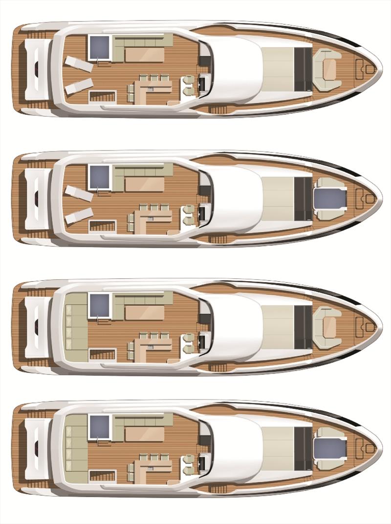 Sirena 88 layout photo copyright Sirena Yachts taken at  and featuring the Power boat class