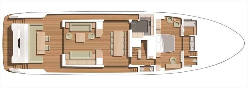 Sirena 88 layout photo copyright Sirena Yachts taken at  and featuring the Power boat class