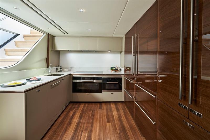 X95 slot 2 interior galley photo copyright Princess Yachts taken at  and featuring the Power boat class