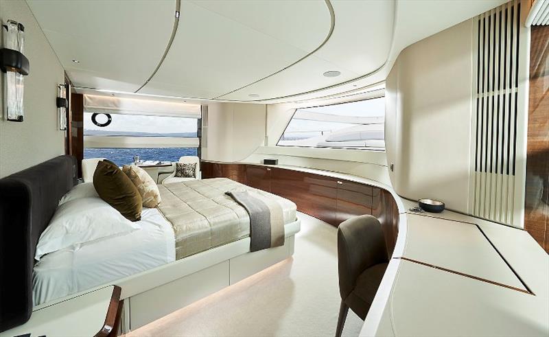 X95 slot 2 interior master stateroom photo copyright Princess Yachts taken at  and featuring the Power boat class