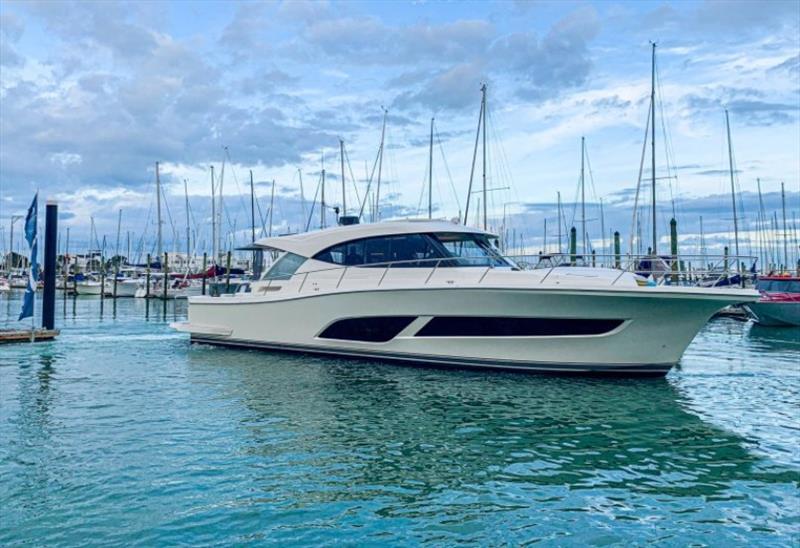 Bahari at home in Auckland Harbour photo copyright Riviera Australia taken at  and featuring the Power boat class