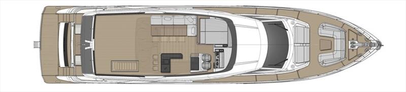 Ferretti Yachts 860 - Sun deck EMEA photo copyright Ferretti Group taken at  and featuring the Power boat class