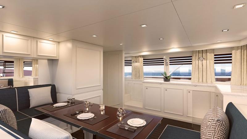 Gentleman Yacht - Dining photo copyright Codecasa Yachts taken at  and featuring the Power boat class