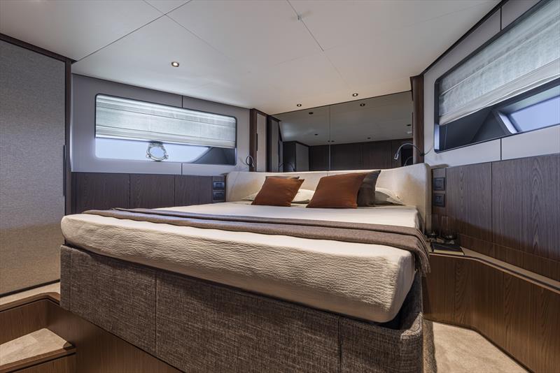 Ferretti Yachts 580 VIP cabin photo copyright Ferretti Yachts taken at  and featuring the Power boat class