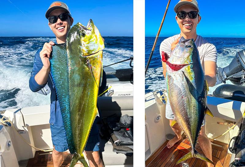Lance's son Kyle reeled in plenty of fresh fish, including yellowfin tuna and mahi mahi, to feed the family and friends aboard the Caroline 2.0 photo copyright Riviera Australia taken at  and featuring the Power boat class