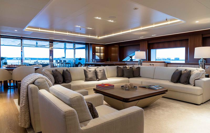 Benetti M/Y Calex - Upper deck saloon photo copyright Jeff Brown taken at  and featuring the Power boat class