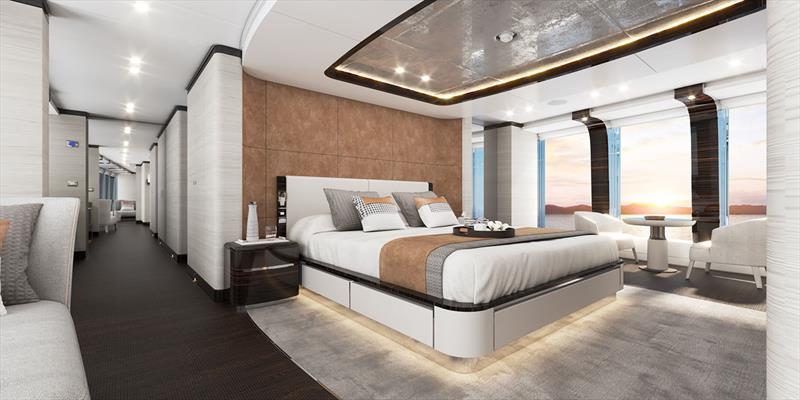 Project Orion, YN 20750 - Owner's stateroom photo copyright Heesen Yachts taken at  and featuring the Power boat class