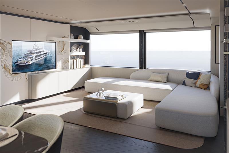 Bering B120 - Lounge dining photo copyright Bering Yachts taken at  and featuring the Power boat class