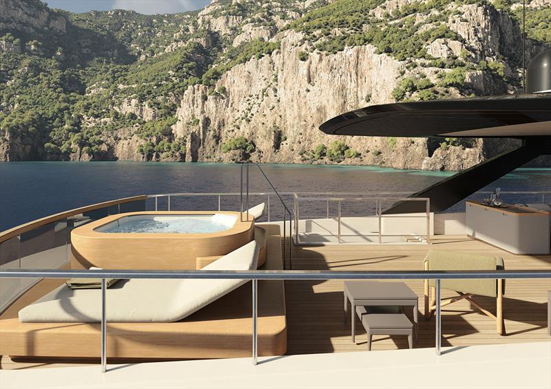 Navetta 38 - Sun deck photo copyright Custom Line taken at  and featuring the Power boat class