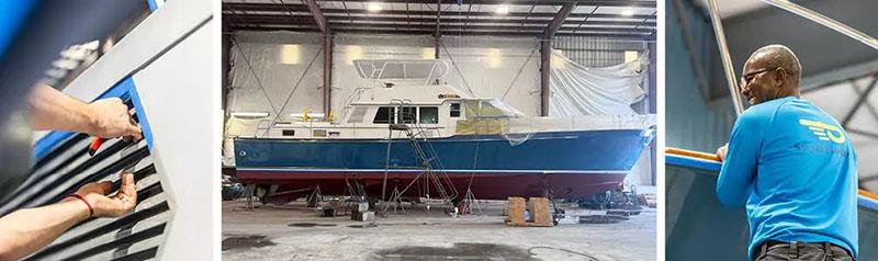 Refit dreams realized at Hinckley Yacht Services photo copyright Hinckley Yachts taken at  and featuring the Power boat class