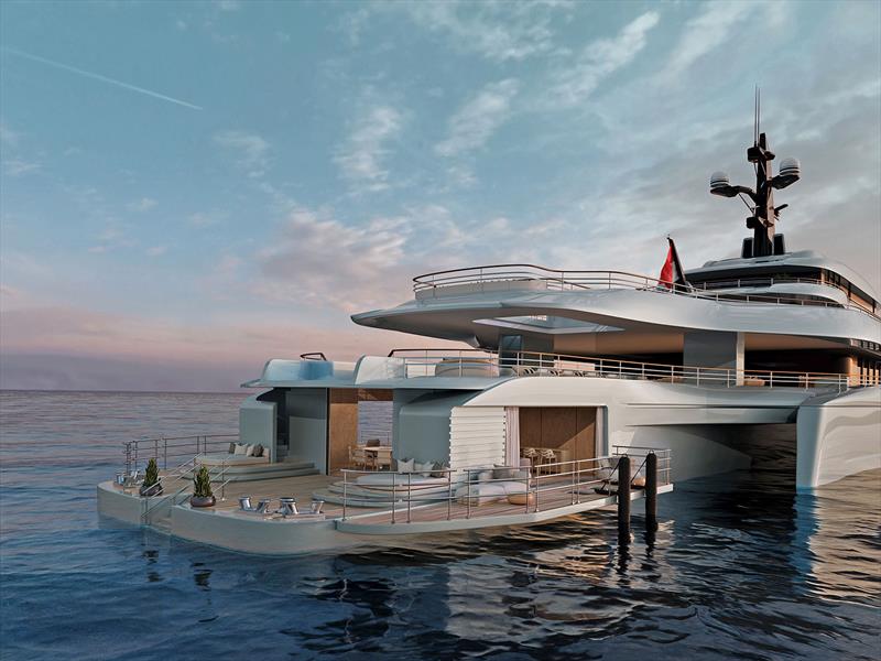 Spear, the 140m trimaran yacht concept photo copyright T.Fotiadis Design taken at  and featuring the Power boat class