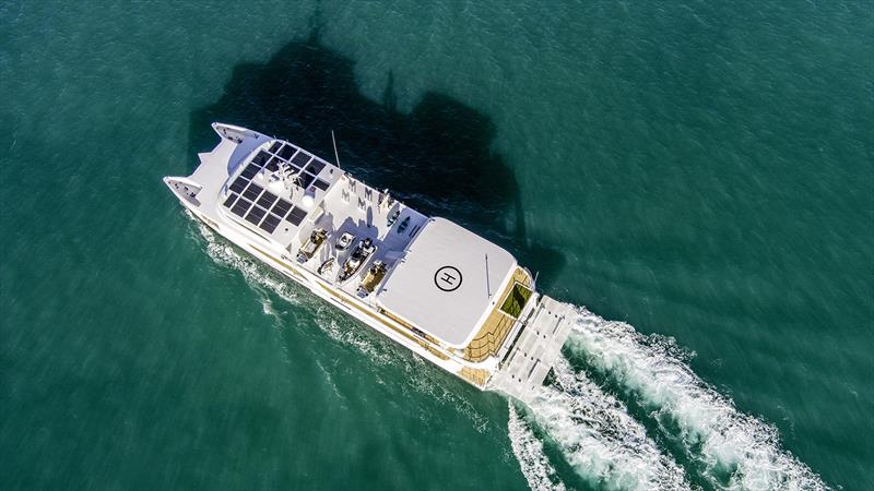 Heli Deck - 56m M/Y Charley 2 catamaran Explorer / Support Yacht photo copyright Echo Yachts taken at  and featuring the Power Cat class