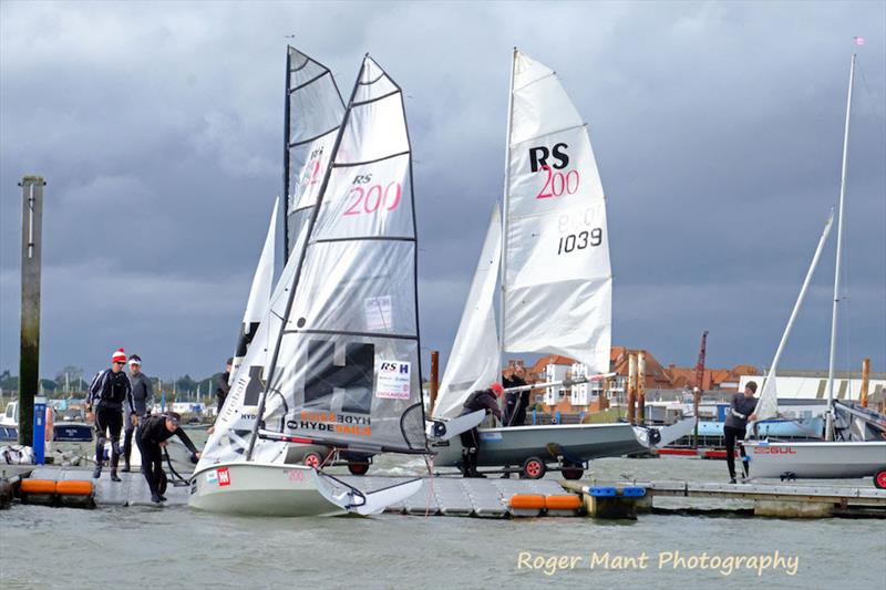 Lively conditions for launching ahead of the Endeavour Trophy 2019 photo copyright Roger Mant Photography taken at Royal Corinthian Yacht Club, Burnham and featuring the RS200 class