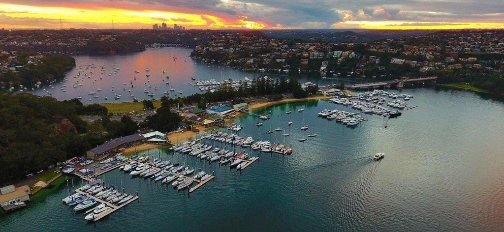 Aerial image of the charming Middle Harbour Yacht Club in Sydney. © Middle Harbour Yacht Club