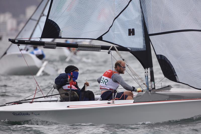 Rickham & Birrell on day 5 of the Rio 2016 Paralympic Sailing Competition photo copyright Richard Langdon / British Sailing Team taken at  and featuring the SKUD 18 class